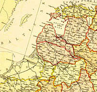 Karte und Landkarte vom Baltikum