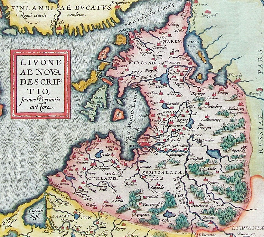 Historische Karte Livland