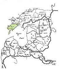 Karte und Landkarte von Oesel im Baltikum